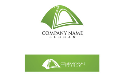 Feu de camp Logo Badge Vector Graphic V6