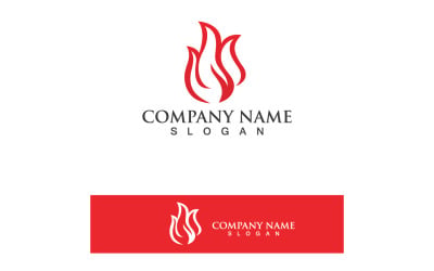 Feuer Logo Vorlage Flammensymbol Vektor V26