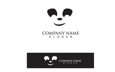 Panda Logo Black And White Head Vector V