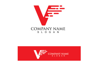 V Logo Plantilla Vector Icono Ilustración V10