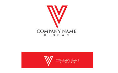 V Logo Plantilla Vector Icono Ilustración V11