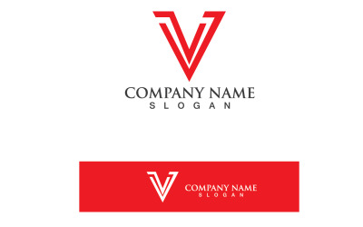 V Logo Plantilla Vector Icono Ilustración V13