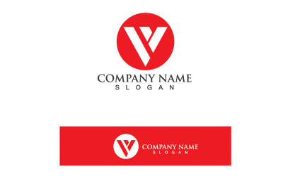 V Logo Plantilla Vector Icono Ilustración V4