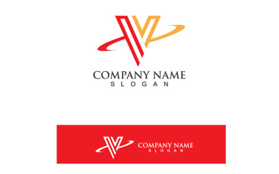 V Logo Plantilla Vector Icono Ilustración V7