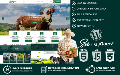 Agrico – Mezőgazdaság és biogazdaság WordPress téma