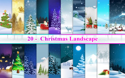 Christmas Landscape Background, Christmas Background