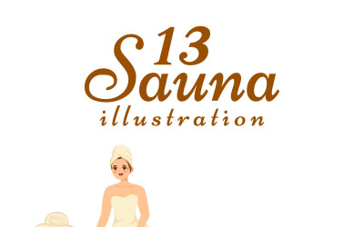13 Ilustración de sauna y sala de vapor