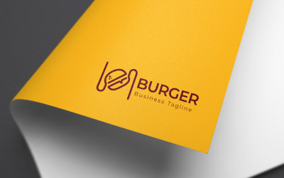 N Letter Burger Logo Design Template