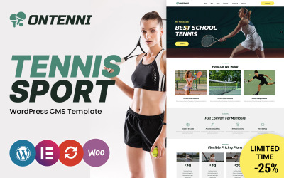 Ontenni — тема WordPress для теннисного клуба и спорта