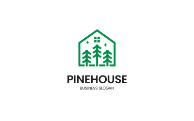 Pine House Logo Design Template