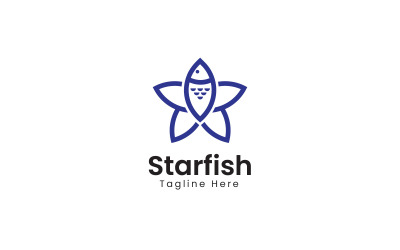 Шаблон дизайна логотипа Star Fish