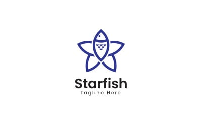 Star Fish Logo Design Template
