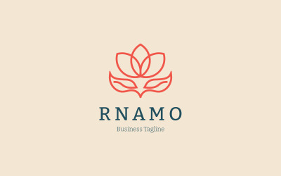 Szablon projektu logo kwiatu Rnamo