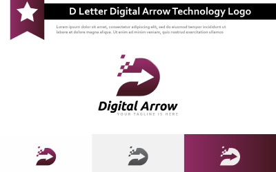 D Brev Digital pil Modern teknik Internet-logotyp