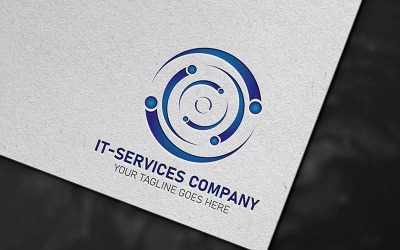Design de logotipo profissional da empresa de serviços de TI-Identidade da marca