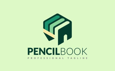 Książka z ołówkami heksagonalnymi Edukacja Architektura Logo Design
