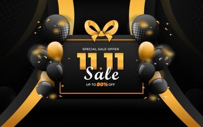 Realistic Big Sale Gold and Dark Premium Background