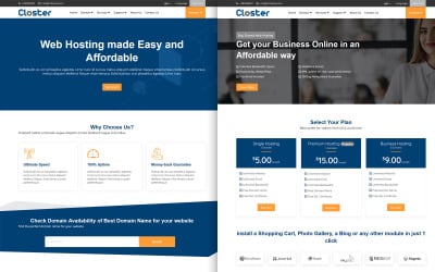 Closter WHMCS 和 HTML 模板