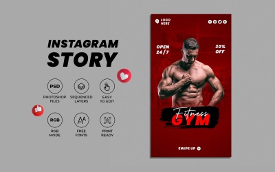 Histoire Instagram de la salle de fitness