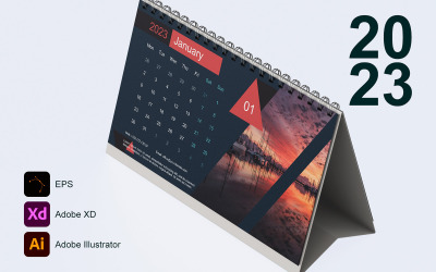 Kalender 2023 Sjabloon 17 - Maandag