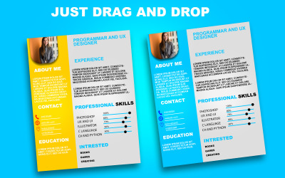 Profesionální a jedinečná šablona životopisu | Profesní životopis | Resume Template Bundle