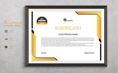 Profesionální šablona certifikátu zdarma vektor