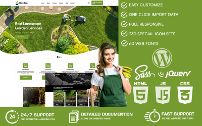 Trädgård - Landskap och trädgårdsskötsel WordPress-tema