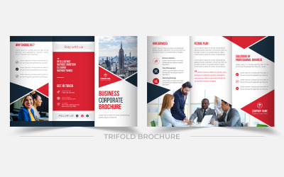 Zakelijke driebladige brochure sjabloon | Sjabloon voor creatief zakelijk modern