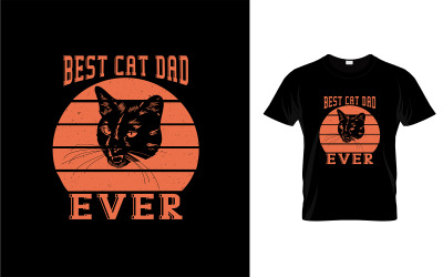 Fars dag Cat Daddy Gifts, Vintage Best Cat Dad Ever T-shirt