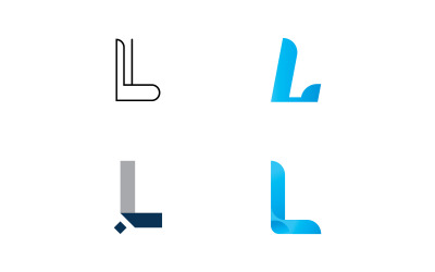 L Buchstabe Logo Vektor Icon Vorlage 12