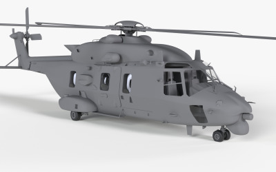 Modelo 3D de helicóptero de transporte militar NH90