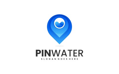 Pin Wasserverlauf Logo-Stil