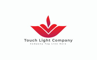 Modello di logo aziendale Touch Light gratuito