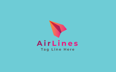 Modello di logo di compagnie aeree in viaggio