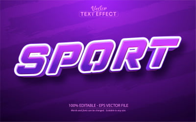Sport - edytowalny efekt tekstowy, styl tekstu sportowego i zespołowego, ilustracja graficzna