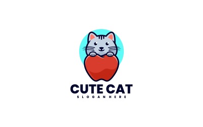 Création de logo simple chat mignon