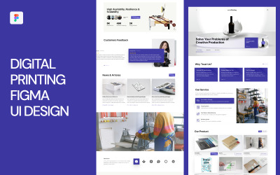Digitaal printen Figma UI-ontwerp