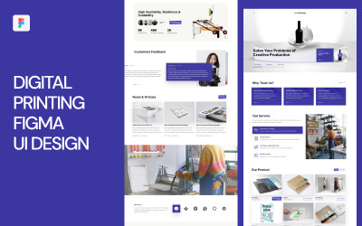 Digitális nyomtatás Figma UI Design