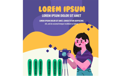 Fotoğraf Arka Plan Konsept İllüstrasyon
