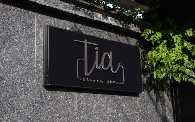 Lettera Mark TIA 3 Lettera logo Design-Brand Identity