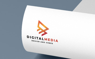 Logotipo profissional de mídia digital
