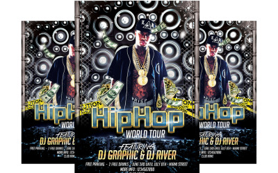 Modèle de Flyer de tournée hip-hop