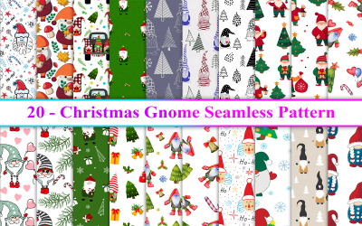 Modèle sans couture de gnome de Noël, modèle sans couture de Noël, modèle sans couture de gnome