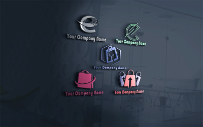 Package Of 5 Ecommerce Logo Template