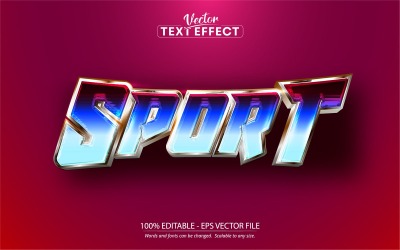 Sport - redigerbar texteffekt, lag- och sporttextstil, grafikillustration