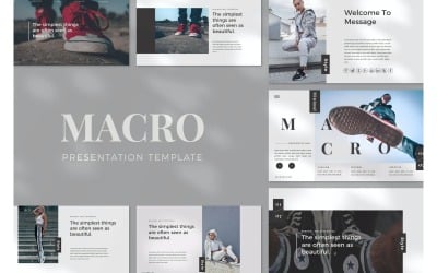 Macro Multifunctionele Sjablonen PowerPoint presentatie