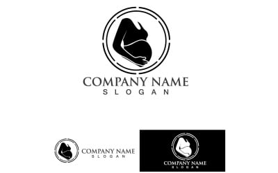 Schwangere Frau Gesundheit Logo Vektor Template Design V15
