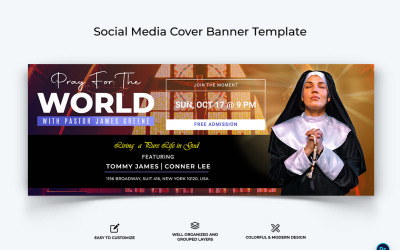 Church Facebook Cover Banner Design Template-47