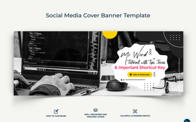 Computer Tricks and Hacking Facebook Cover Banner Design Template-20