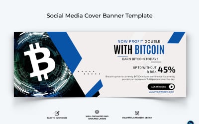 Crypto Currency Facebook Cover Banner Template-30